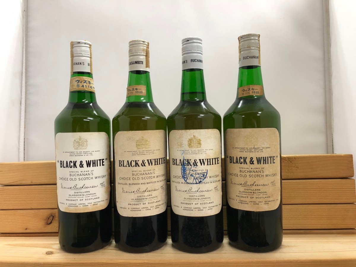 BLACK＆WHITE ４本セット ブラック＆ホワイト ブキャナンズ チョイス オールド 43％ 760ml スコッチ ウイスキー 特級 古酒 Scotch Whisky_画像1