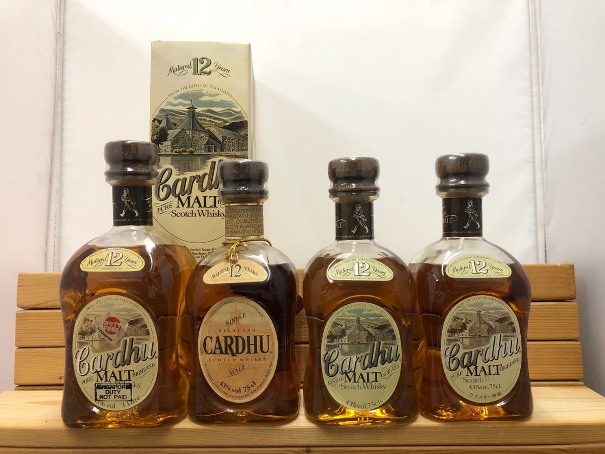 カーデュ 12年 4本セット 1000ml ×1本 750ml ×3本Cardhu Pure Highland Malt Whisky 特級 スコッチウイスキー ジョニーウォーカー_画像1