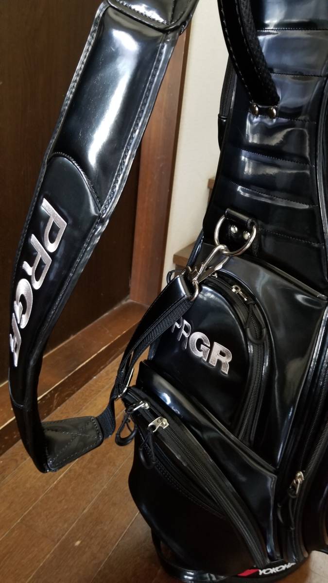 Pro Gear PRGR Stand Caddy Bag PRCB 173售賣Kohei的黑色美容用品 原文:プロギアPRGR スタンドキャディバッグ PRCB173ブラック 美品売り切り 小平