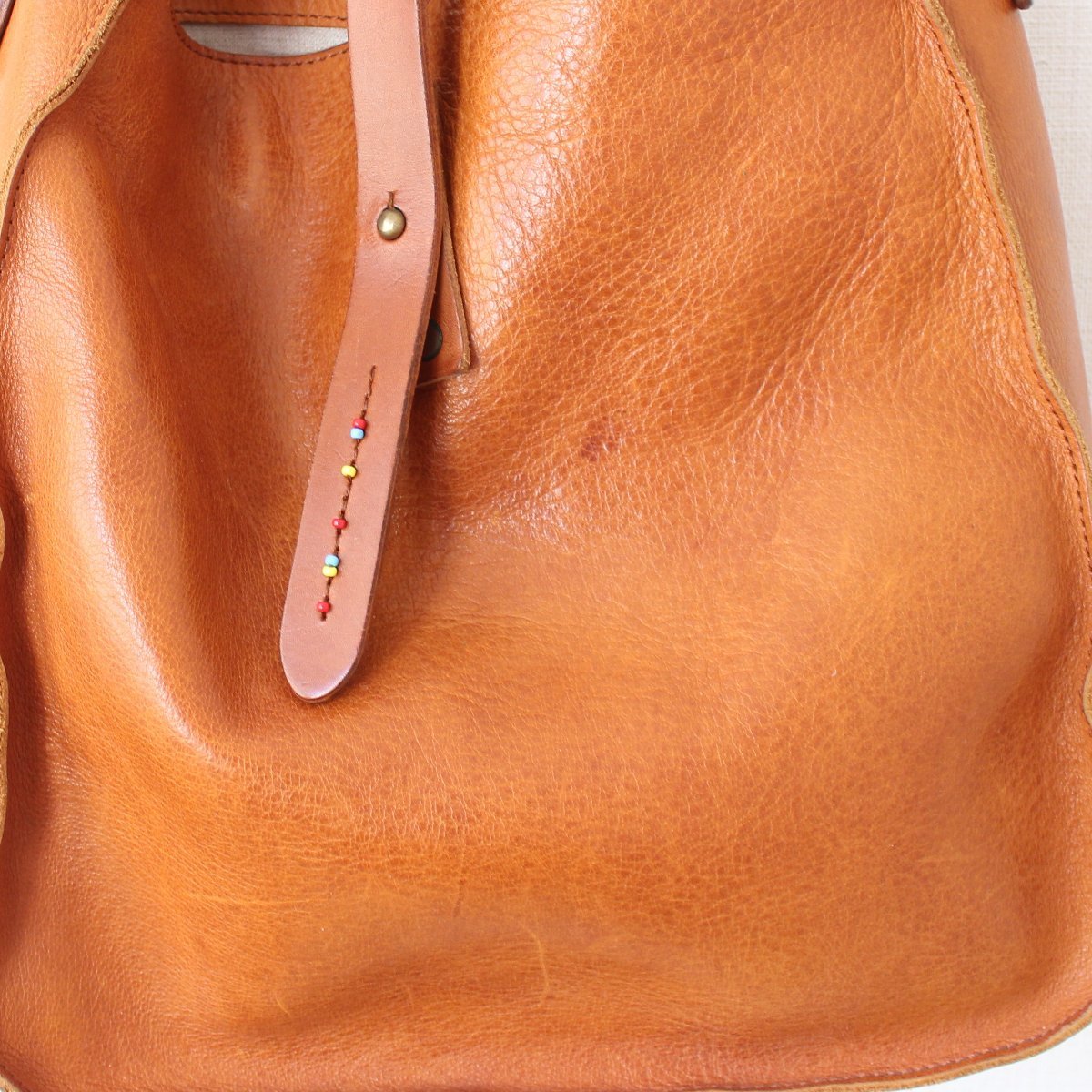 SLOWs low leather bag bono polis shoulder bag Tochigi leather bright tea color (w-1320818)