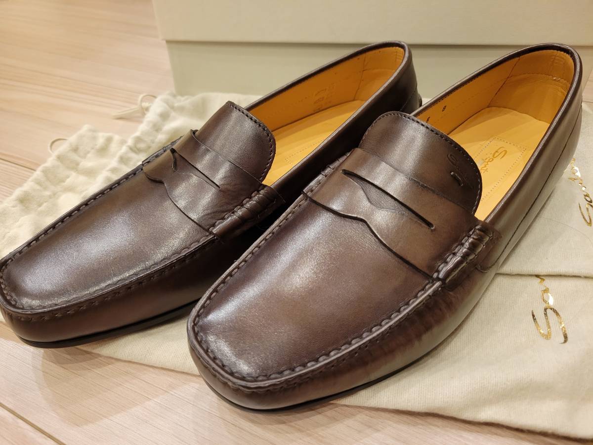 値下げ中！ほぼ新品【Santoni】サントーニ コインローファー カーフレザー-