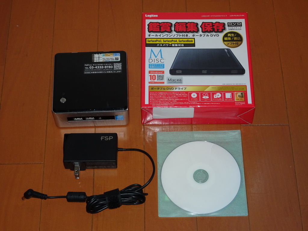 [ free shipping!!| operation goods!!][Intel( Intel ) made NUC kit [ pattern number : NUC5i3RYH / i3-5010U installing ]+ out attaching DVD other ] complete set ( sum total :40,000 jpy and more?!)