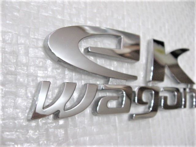 ★希少 ｅｋワゴン ｅｋ wagon 三菱 MITSUBISHI B11W? ロゴ リア シルバーエンブレム 1点 旧車 中古2_画像3