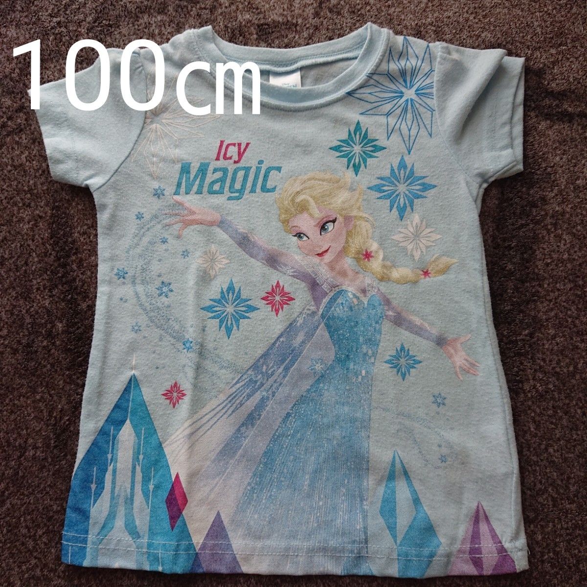 【中古品】アナと雪の女王 エルサ Tシャツ 100cm