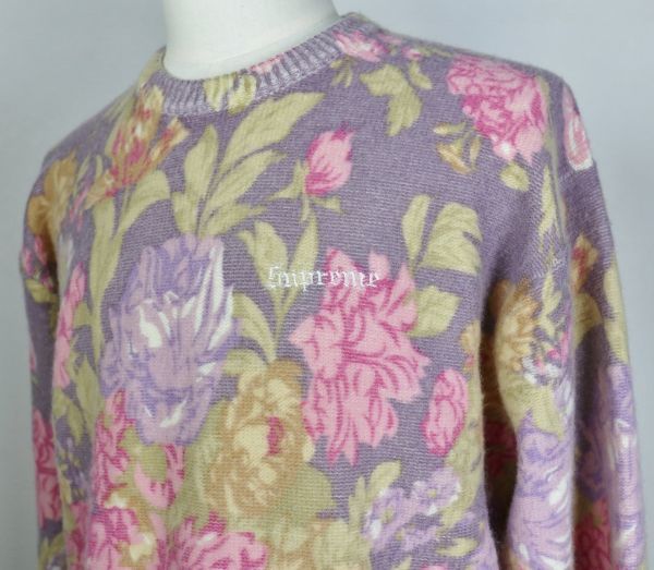 19ss Supreme printed floral angora sweater シュプリーム 花柄 ニット セーター M b7003_画像6