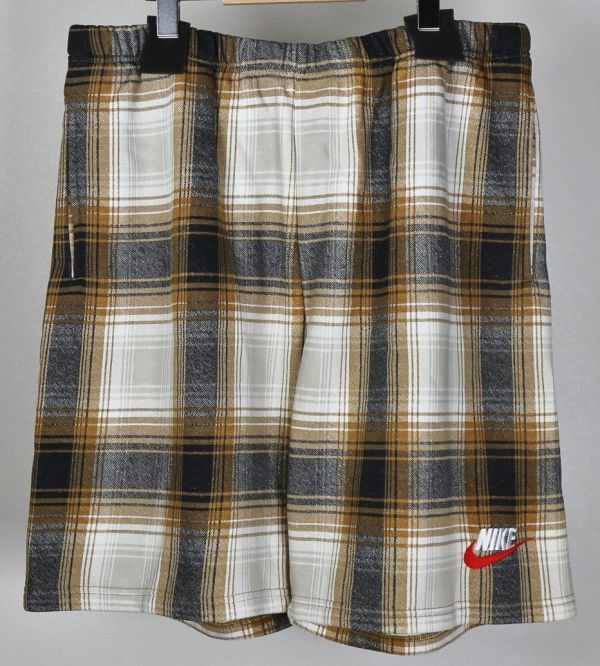 18AW SUPREME x NIKE Plaid Sweat Short Large シュプリーム ナイキ スウェット ショートパンツ AR5573-255 b7087の画像1