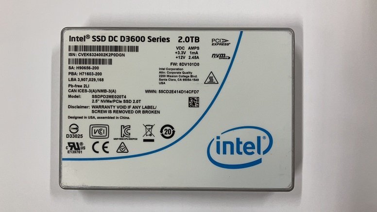 【楽天最安値に挑戦】 SSD Intel DC 2.0T★送料無料★動作品 SSD NVMe/PCIe 2.5 SSDPD2ME020T4 2TB Series D3600 256GB～