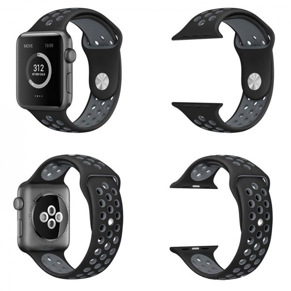 Apple Watch band Apple watch silicon band 42mm 44mm stylish black black bolt cheap sport band sport free shipping 