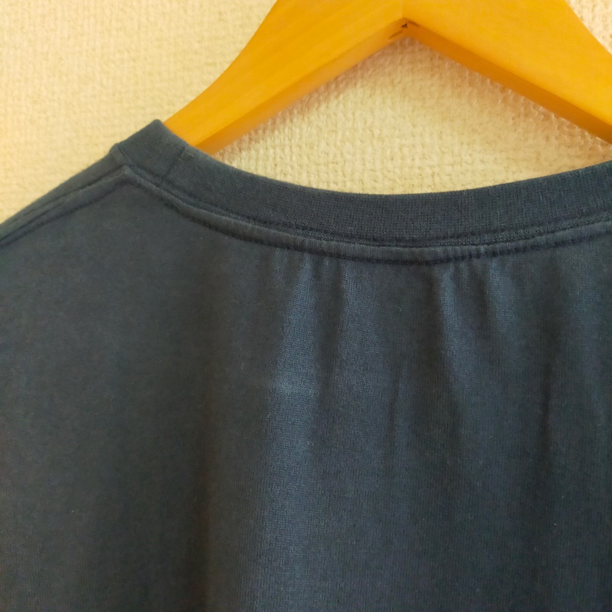 CUT RATE カットレイト LEATHER POCKET T-SHIRT レザー ポケットtシャツ 半袖 L ネイビー(紺)_画像7