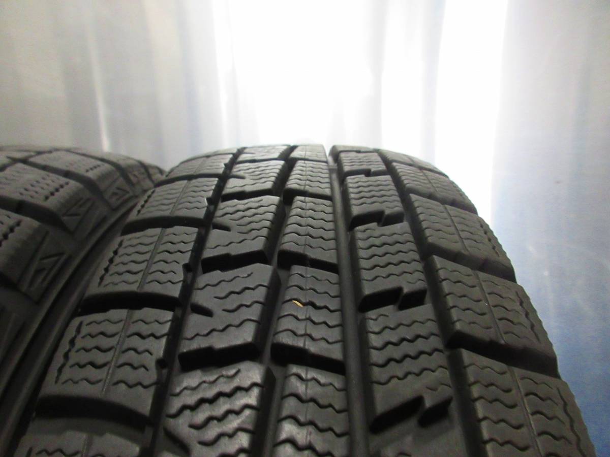 ★8-8.5分山★17.18年製★ ダンロップWM01 155/65R13　社外ホイール 13×4J +42 4H-100 4本セット スタッドレス 軽自動車等　A169_画像10