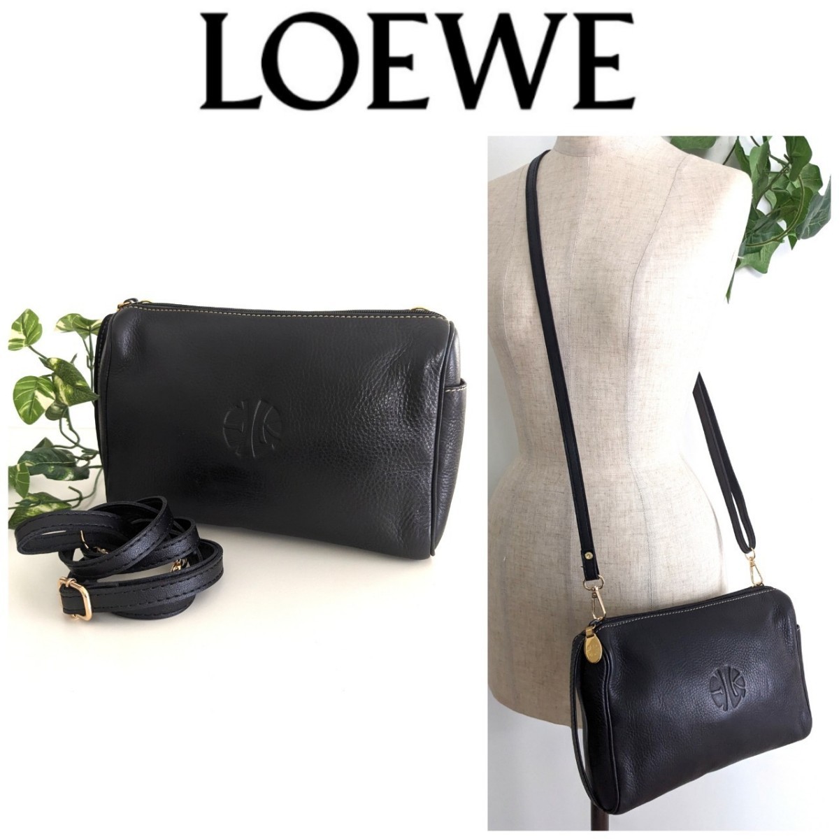 良品 ロエベ LOEWE ヴィンテージ 2way レザー ショルダーバッグ 良品 ロエベ LOEWE ヴィンテージ 2way レザー ショルダーバッグ