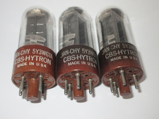 即決≪U-1815≫ JAN-CHY 5Y3WGTA CBS-HYTRON 3本 USA 真空管 （5Y3WGTA CBS HYTRON）の画像3