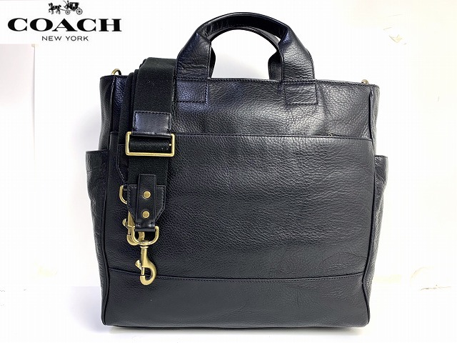 極美品★送料無料★レアモデル★コーチ メンズ COACH ブリーカー レザー 2WAY ショルダーバッグ トートバッグ ビジネストート ブラック_画像1