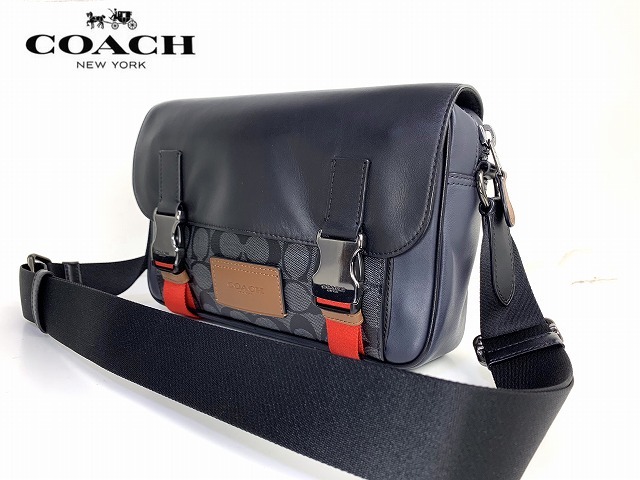 極美品★送料無料★ コーチ メンズ COACH シグネチャー トラック クロスボディ バッグ ショルダーバッグ_画像3