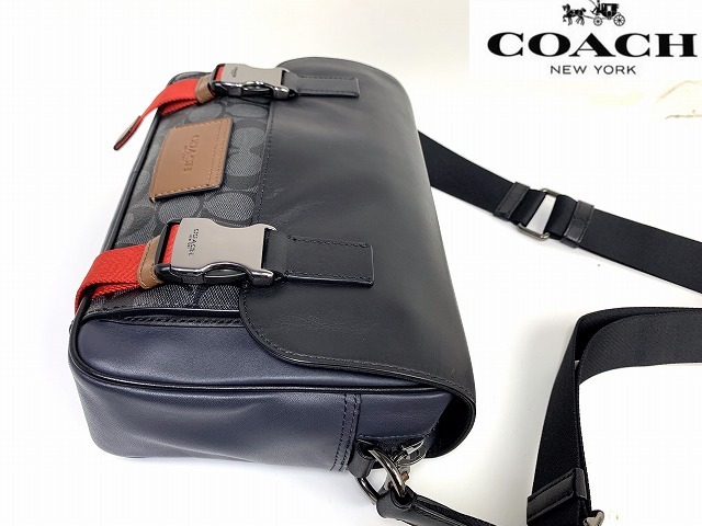 極美品★送料無料★ コーチ メンズ COACH シグネチャー トラック クロスボディ バッグ ショルダーバッグ_画像7