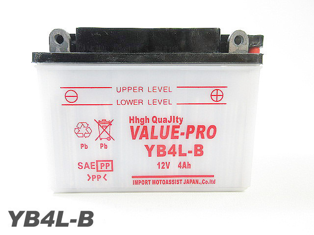 YB4L-B 開放型バッテリー ValuePro / 互換 FB4L-B ジョグJOG50 [27V 2JA] JOG80 [2XX] アクティブ エクセル_画像1
