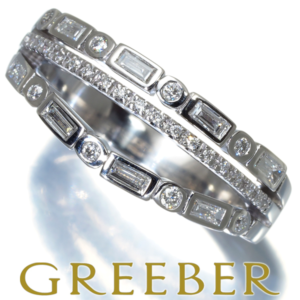 新規購入 2種カット バゲット 0.33ct ダイヤモンド リング ダイヤ 3