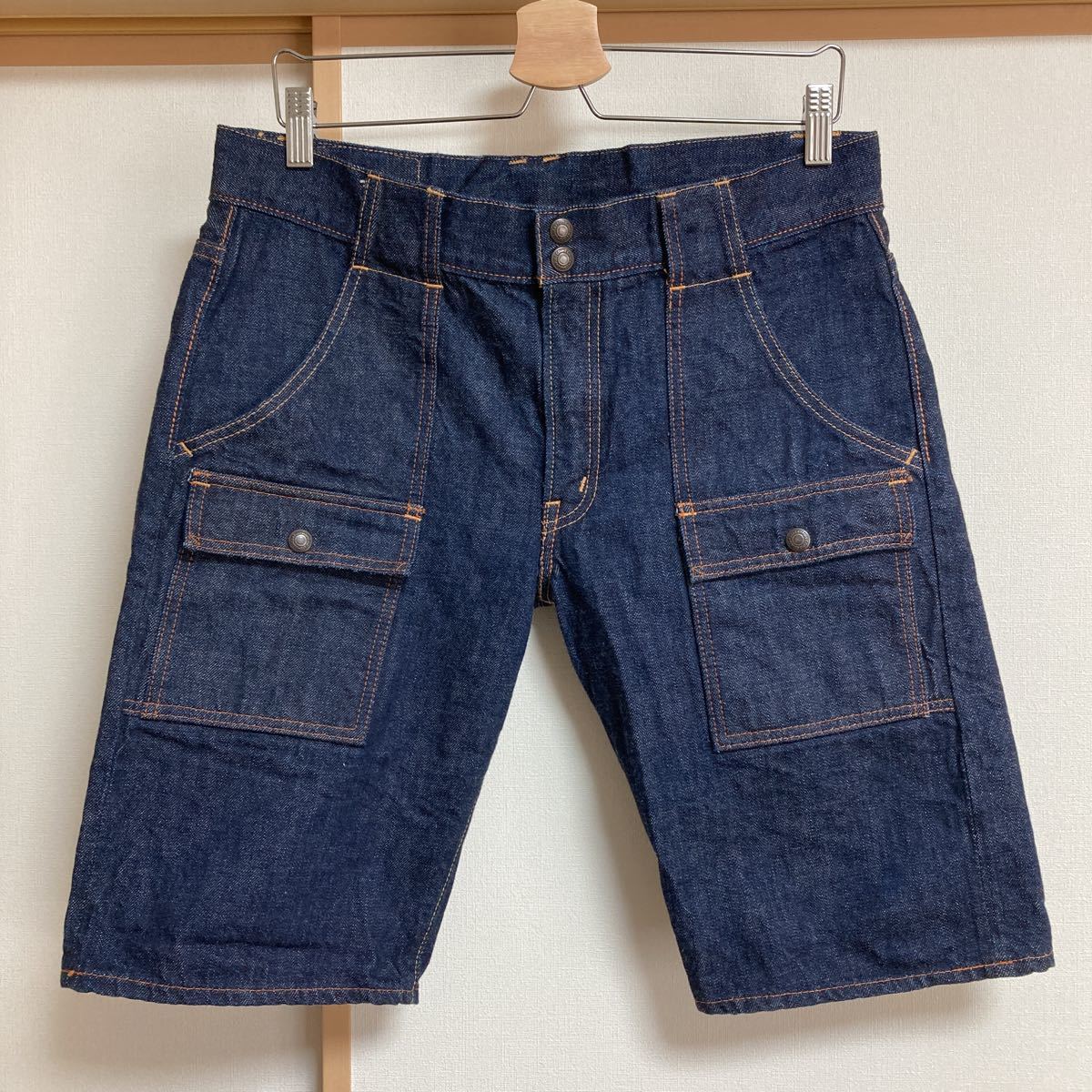 [ ultimate beautiful goods ]FULLCOUNT Fullcount 1246-P66 bush pants shorts Denim W34 made in Japan 