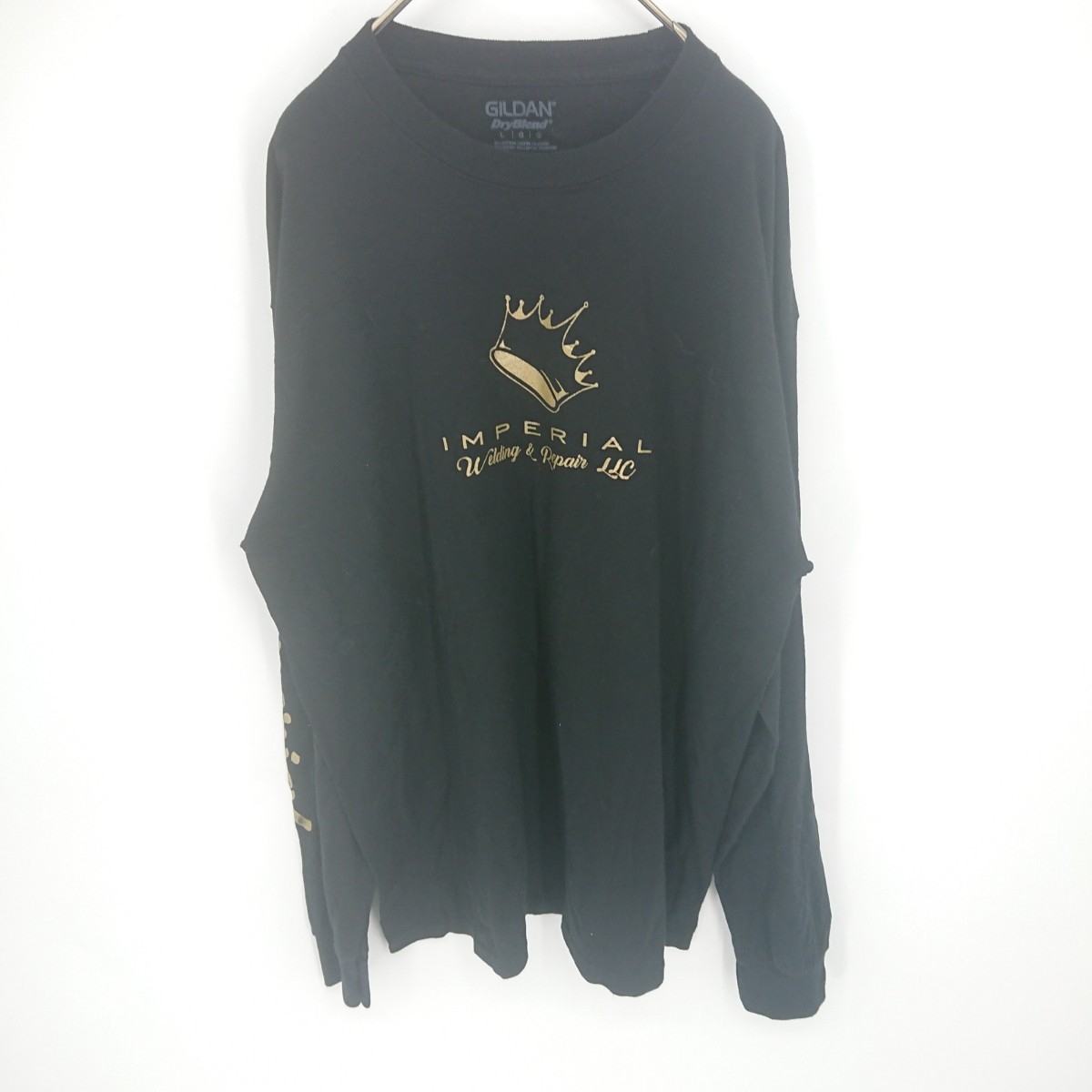 L GILDAN ロングTシャツ ブラック リユース ultramto ts1099_画像1