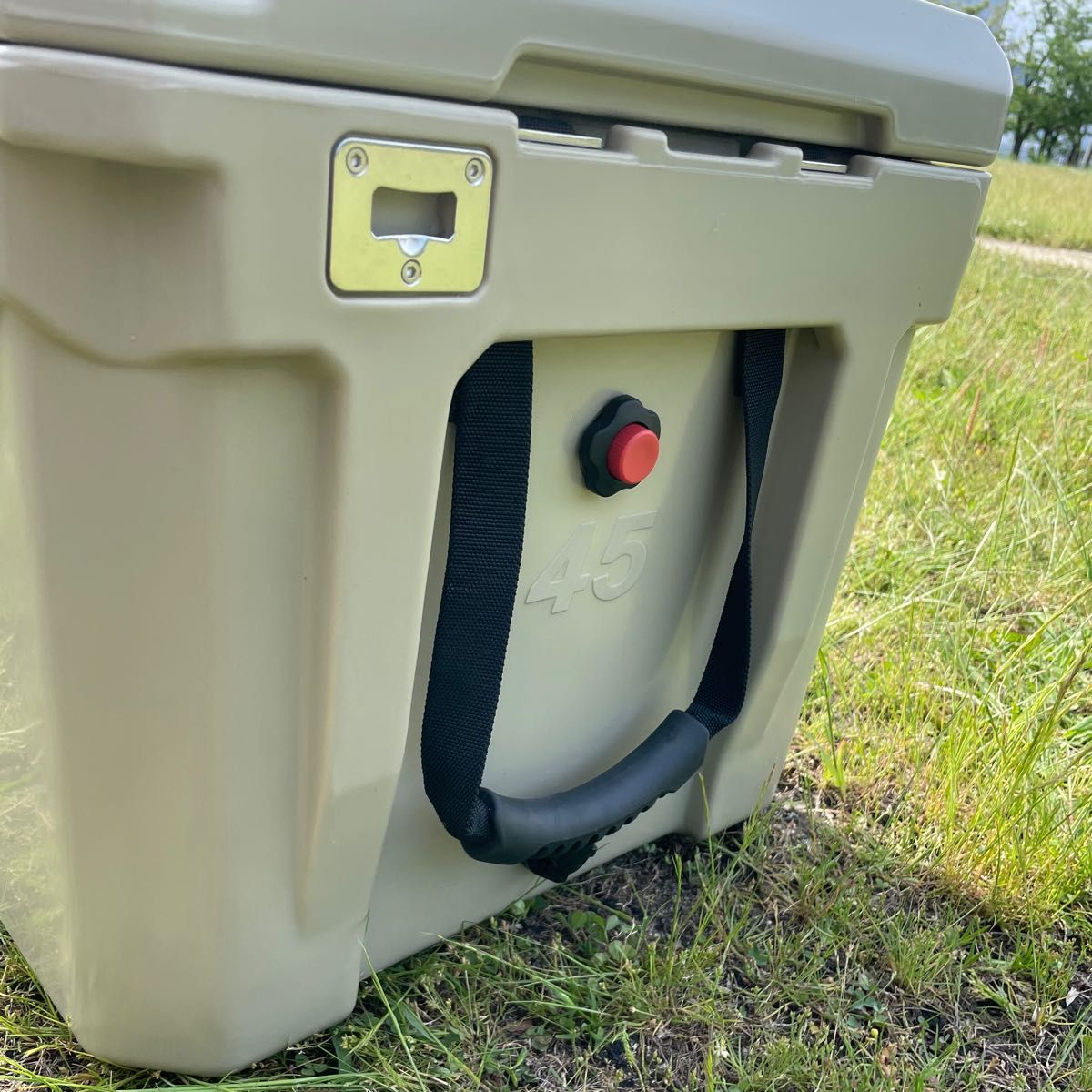 保冷力抜群！【LONER】ハードクーラー45QT  Tan タン　アイスランドクーラー　yeti オルカ　スノーピーク　キャンプ