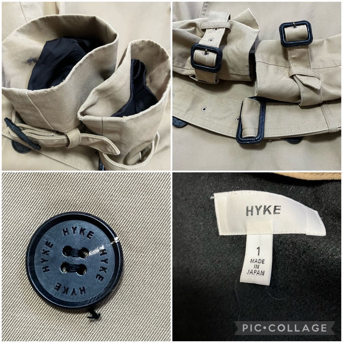 定番 人気 HYKE ハイク トレンチコート ライナー付き ベルト付き 定番 人気 HYKE ハイク トレンチコート ライナー付き ベルト付き