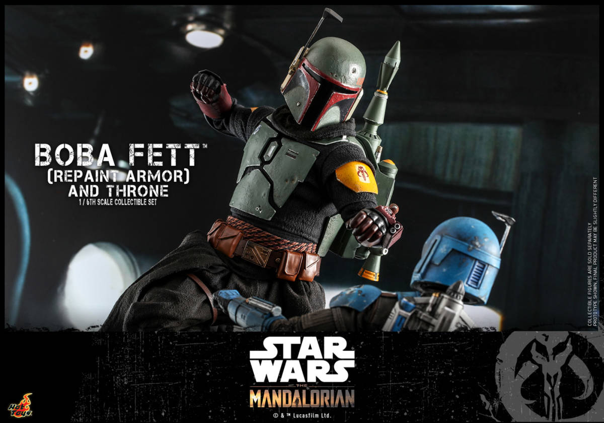 ホットトイズ 1/6 マンダロリアン ボバ・フェット (リペイント・アーマー版) & 玉座 未開封新品 TMS056 mandolorian boba fett HOTTOYSの画像2