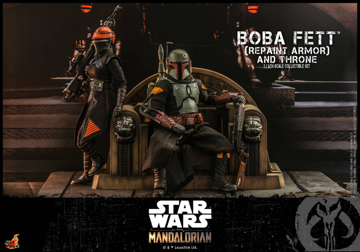 ホットトイズ 1/6 マンダロリアン ボバ・フェット (リペイント・アーマー版) & 玉座 未開封新品 TMS056 mandolorian boba fett HOTTOYSの画像4