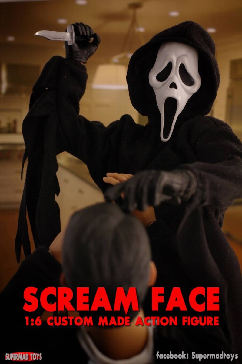 SUPERMAD TOYS 1/6 Scream Face 未開封新品 アイデンティティー 検） ホットトイズ Ghost Face ゴーストフェイス サイドショウ SIDESHOW_画像4