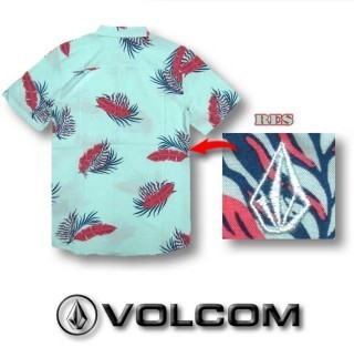 新品タグ付き Mサイズ相当 ボルコム VOLCOM BERMUDA S/S アロハシャツ ルーズフィット フラワー柄 バミューダシャツ 半袖_画像9