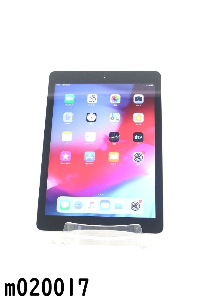 白ロム au SIMロックあり Apple iPad Air Wi-Fi+Cellular 16GB iPadOS12.5.7 スペースグレイ MD791JA/A 初期化済 【m020017】