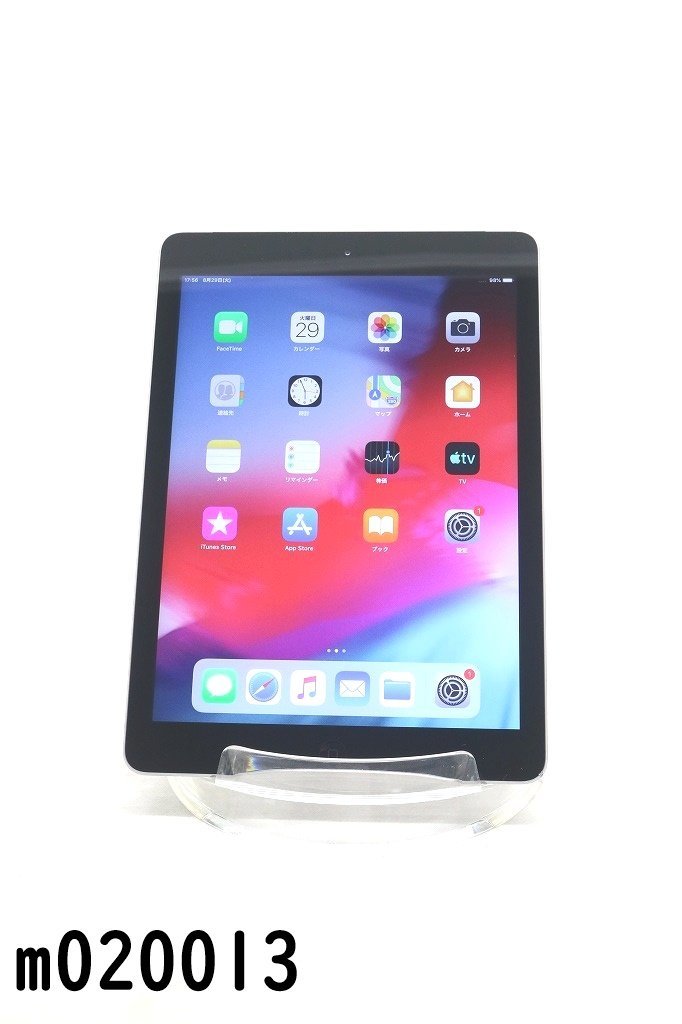 白ロム au SIMロックあり Apple iPad Air Wi-Fi+Cellular 16GB iPadOS12.5.7 スペースグレイ MD791JA/A 初期化済 【m020013】