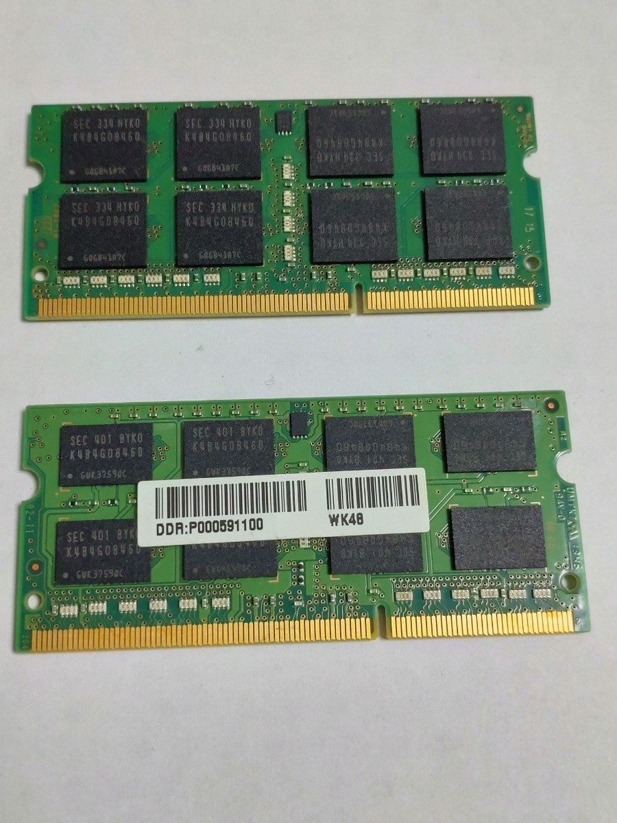 SAMSUNG DDR3 8GB×2枚 16GB 増設メモリ ノートPC用メモリ サムスン PC3L-12800S_画像2