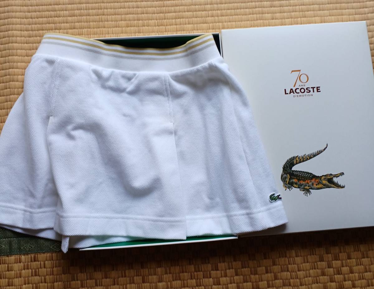 本物 LACOSTE 70周年記念 テニスウエア 上 サイズ４２ スコート４０ 