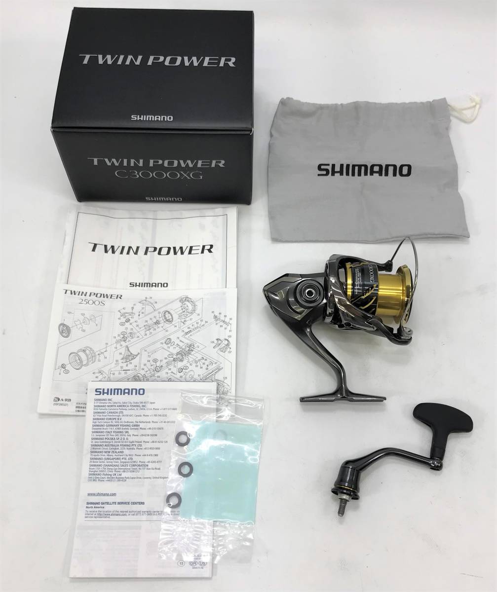 used /60]SHIMANO Shimano 20 Twin power C3000XG spinning reel : Real Yahoo  auction salling