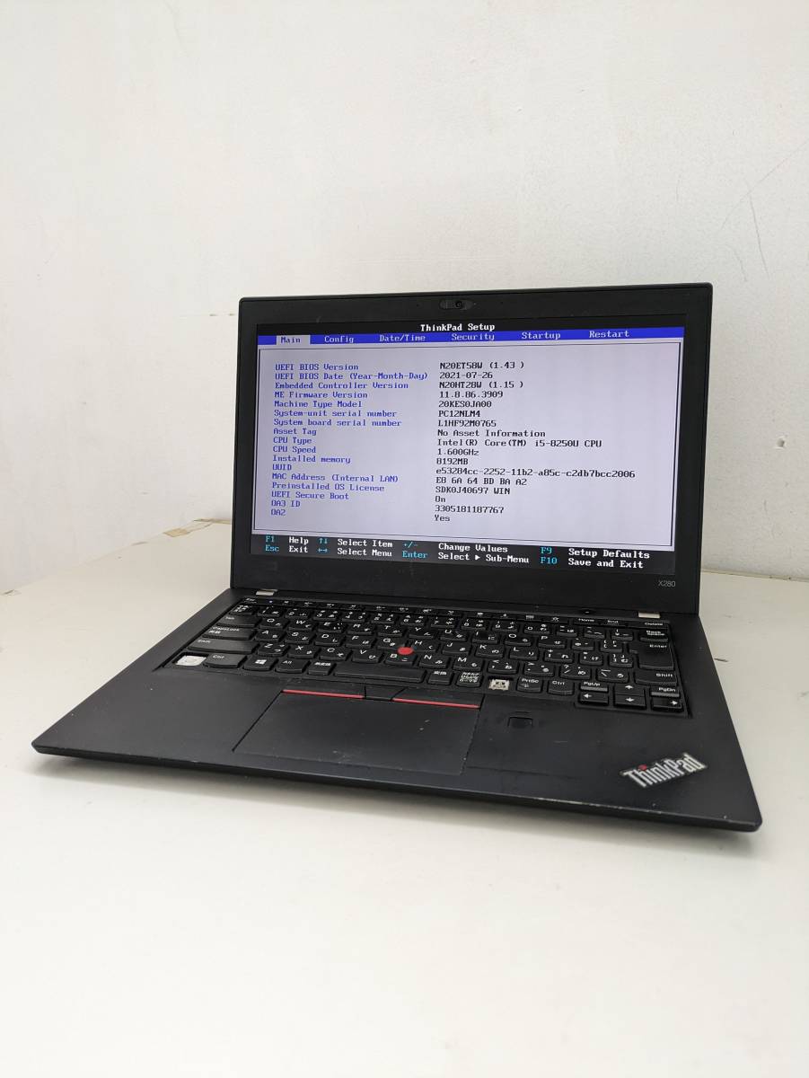 在庫僅少】 ジャンク品 ThinkPad 無し ストレージ 8GB メモリ i5 Core