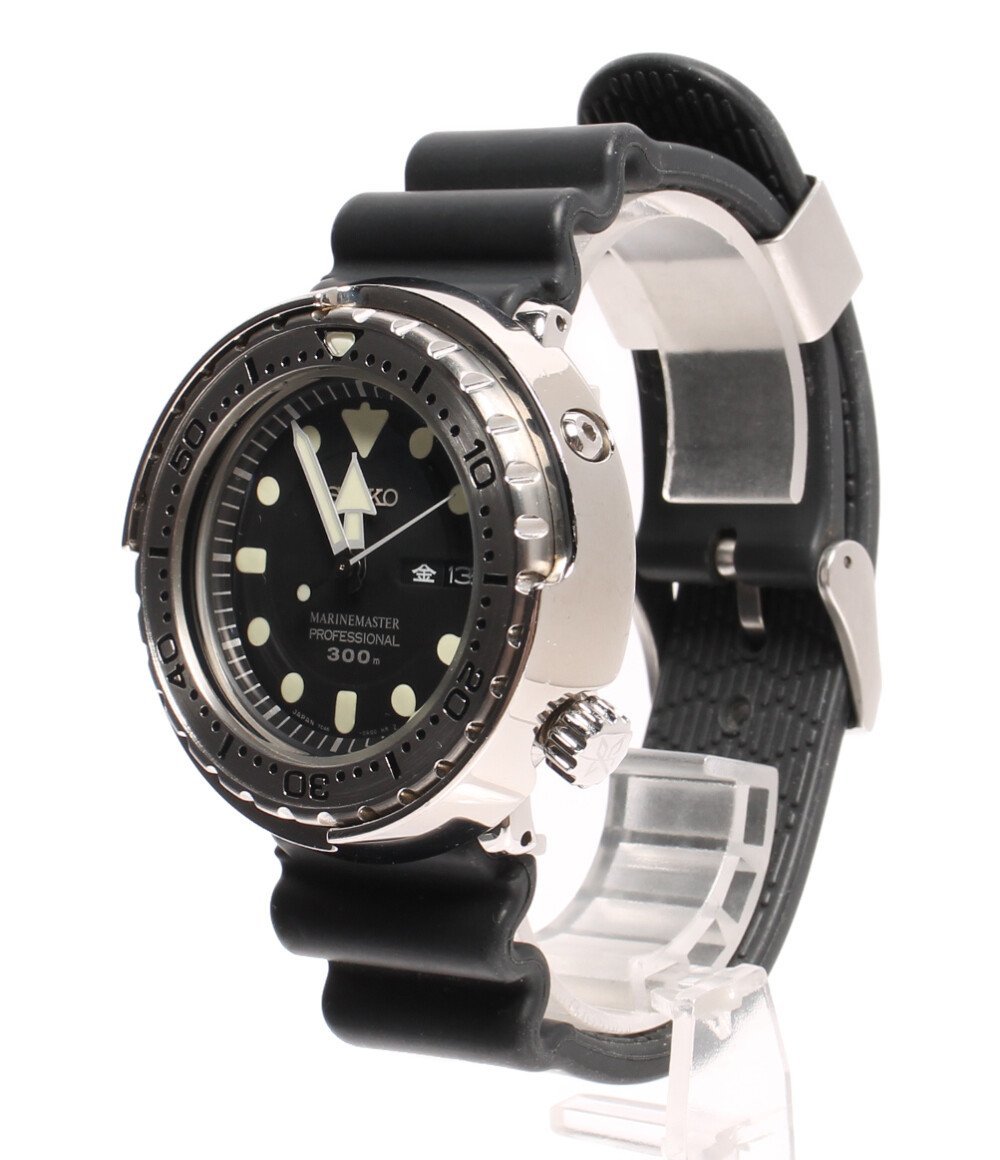 セイコー 腕時計 マリーンマスター プロフェッショナル 7C46-0AG PROSPEX ソーラー ブラック メンズ [0104]_画像2