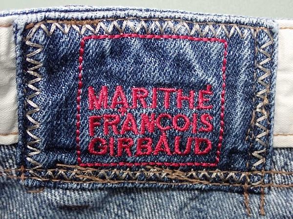 MARITHE FRANCOIS GIRBAUD цельный разрезание джинсы *S^ Мали te franc sowa Jill bo-/ Denim брюки /@A2/23*8*2-2