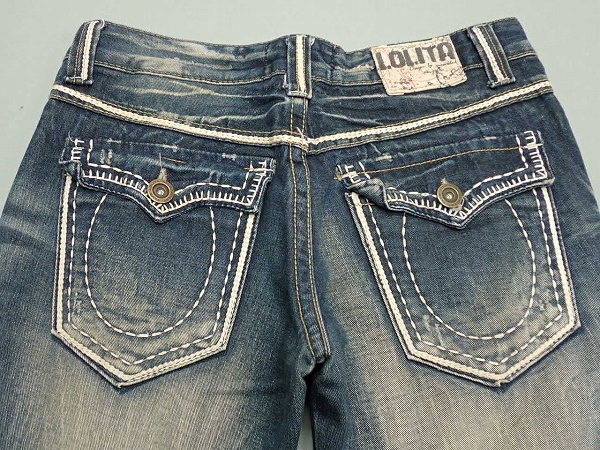 LOLITA JEANS ジーンズ・30△ロリータジーンズ/デニムパンツ/ユーズド加工/23*9*1-19の画像4