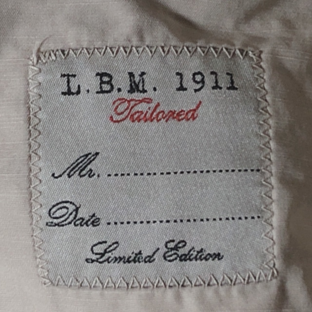 L.B.M.1911 コットン ジャケット 50/エルビーエム1911 ルビアム コットン2B ベージュ 伊製_画像5