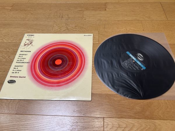 クラシックLP　キングレコード（ウェストミンスター音源）　SH-5001　スメタナ弦楽四重奏団　ベートーヴェン／弦楽四重奏曲第９番、第４番_画像3