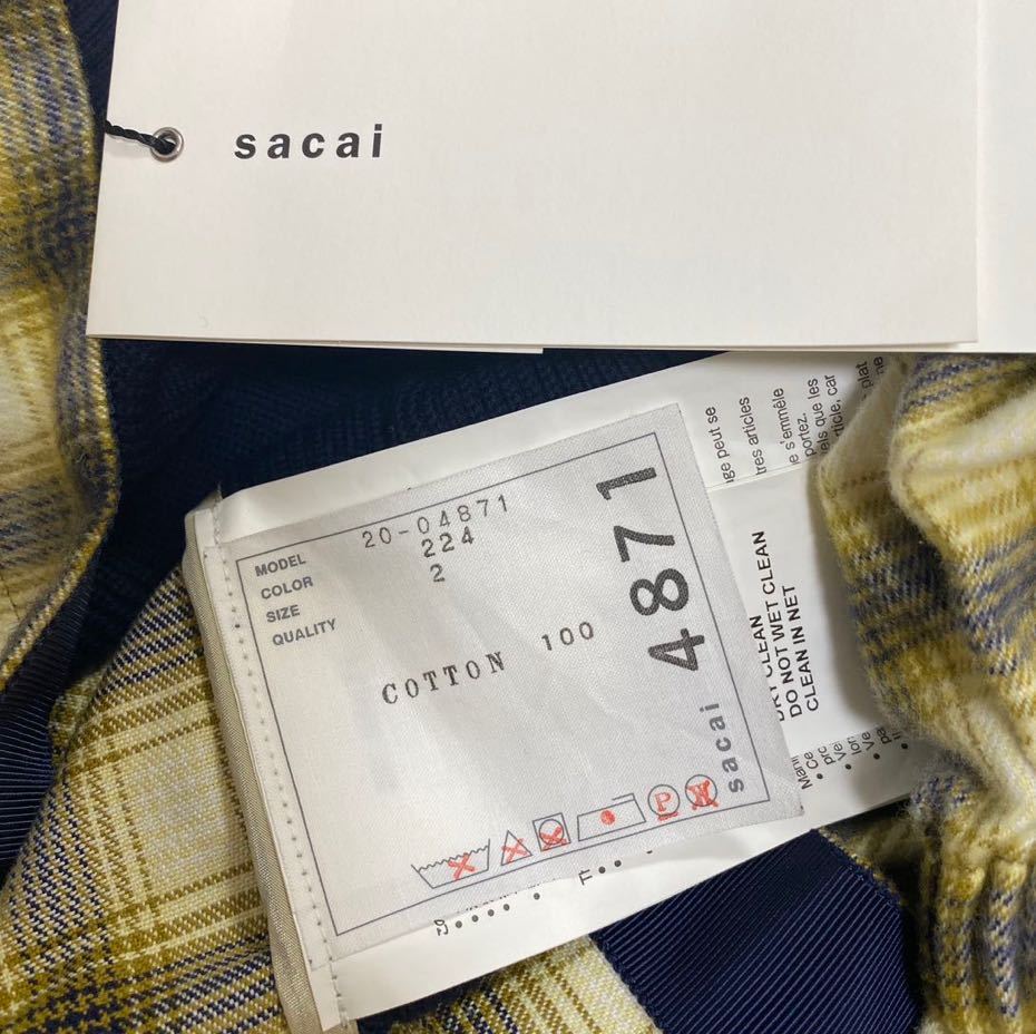 sacai ドッキングニットシャツ【タグ付き未使用】-