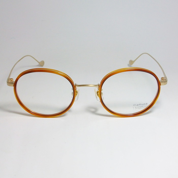 mamusema Mu z made in Japan light weight glasses glasses frame m8024-BRDM times attaching possible Brown temi