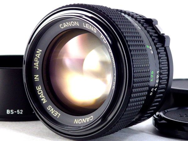 送料無料!! Canon New FD 50mm F1.2 人気 Lens 良品 美品 動作OK キャノン MF カメラ マニュアル 一眼レフ Camera Lens レア キレイ 中古