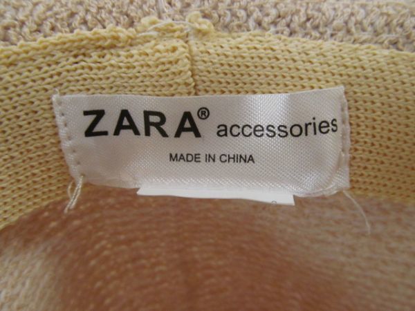 (54271)ZARA Zara soft hat hat hat approximately 56. light beige USED