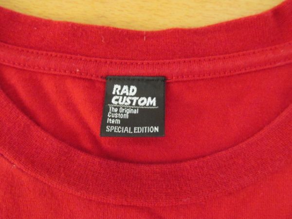 (54361)ラッドカスタム　RAD CUSTOM　キッズ　男の子　長袖　Tシャツ　カットソー　レッド　140㎝　USED_特に目立った汚れはありません。