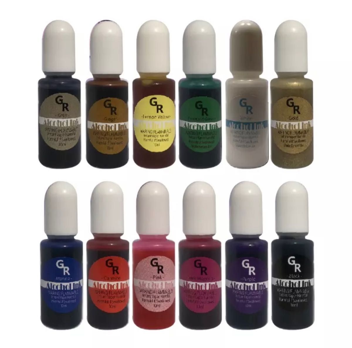 【ハンドメイド】インクアート用着色料10ml 12色セット