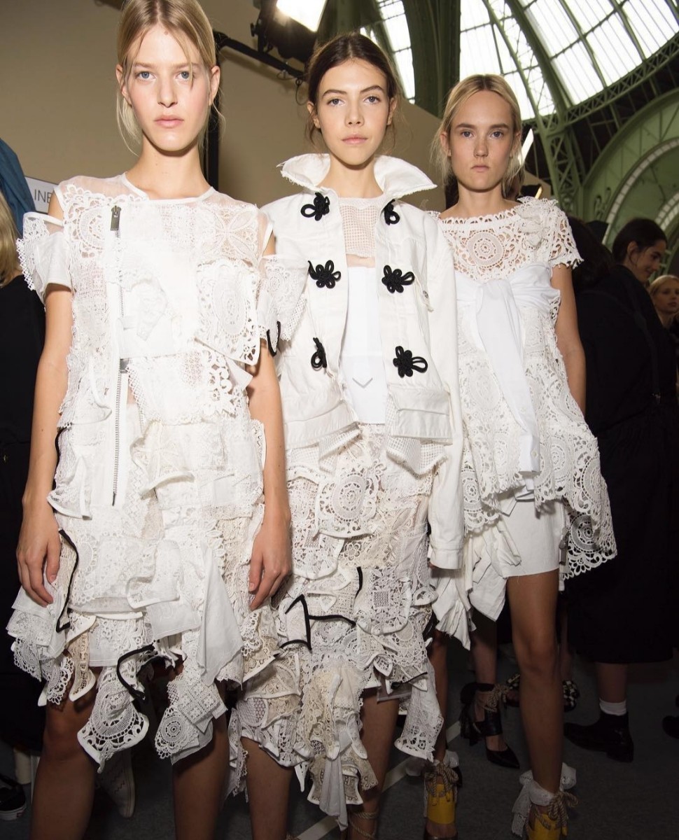VIP価格☆【sacai】ホワイト フリンジ デニムミックスジャケット sacai チャイナホワイトデニムジャケット|Yahoo!フリマ(旧