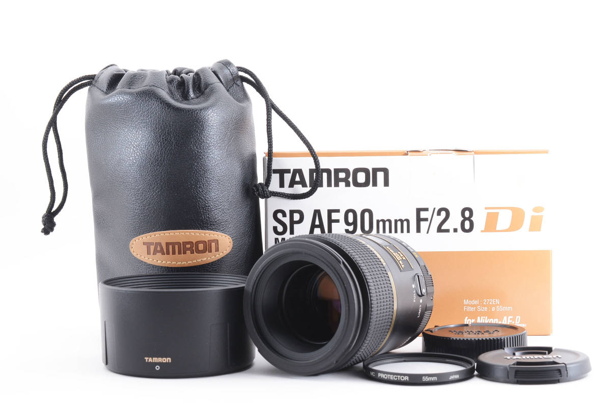 TAMRON タムロン 単焦点マクロレンズ SP AF 90mm F2.8 Di MACRO 1:1 272E ニコンFマウント Nikon 元箱/ポーチ付き 1952354_画像1