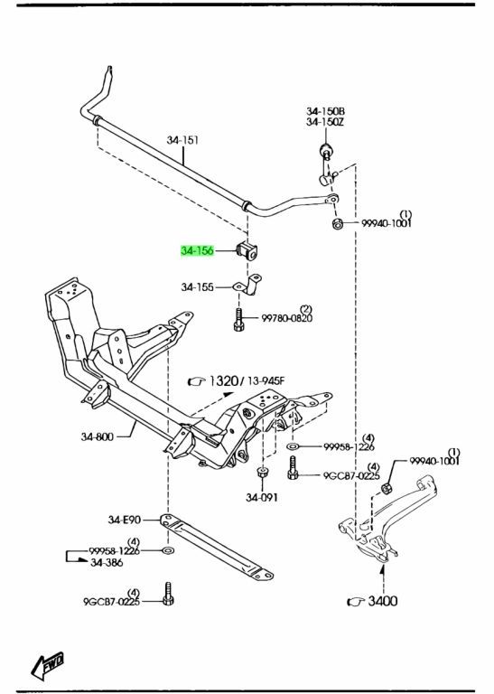 未使用 マツダ 純正 ロードスター MX-5 NA NB スタビライザーラバーブッシュ フロント リア 各2個セット Miataの画像2