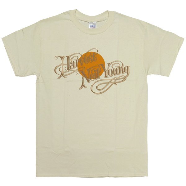 [Lサイズ]Neil Young （ニール・ヤング） 名盤『Harvest』 ジャケット・デザインTシャツの画像1